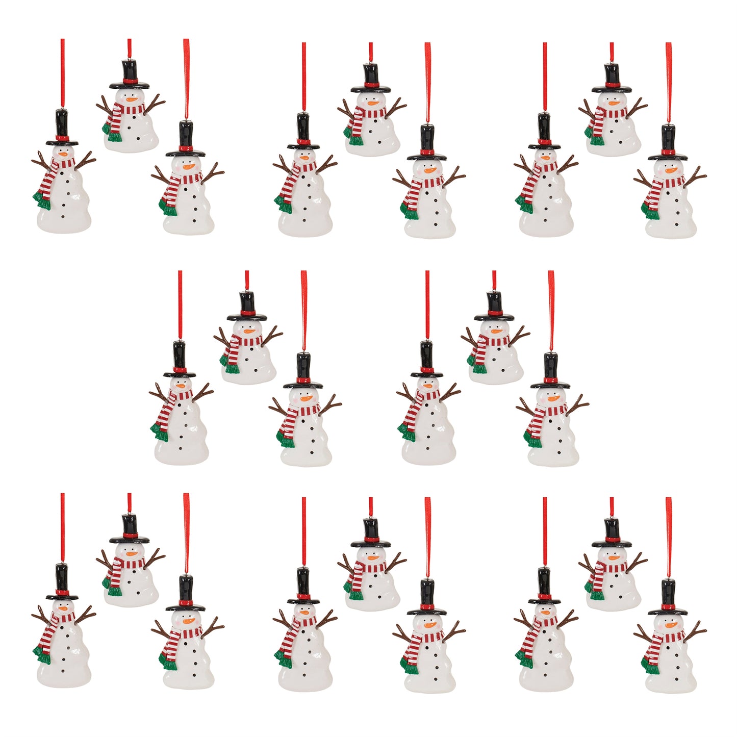 Clay Dough Snowman Ornament (Set of 24)