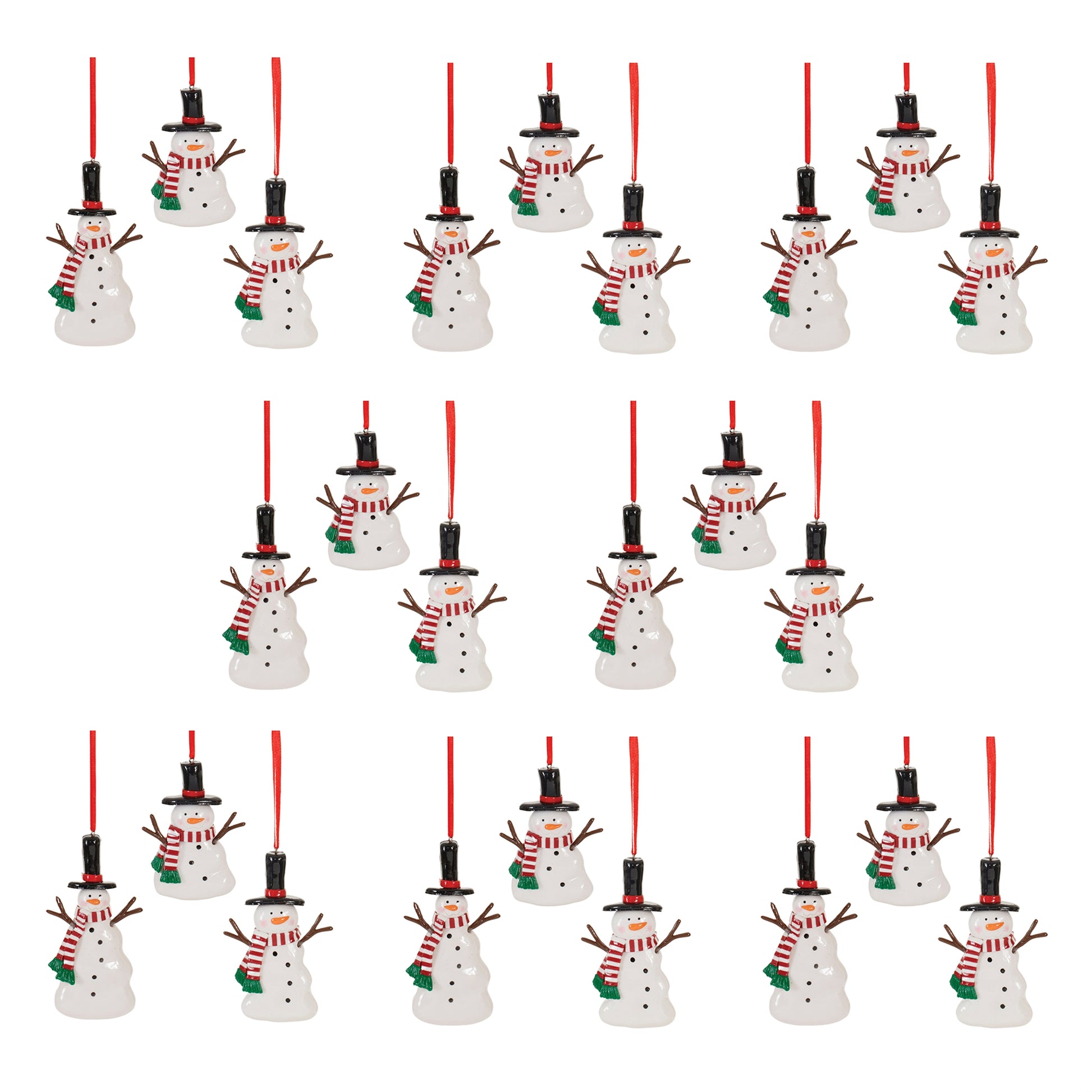 Clay Dough Snowman Ornament (Set of 24)