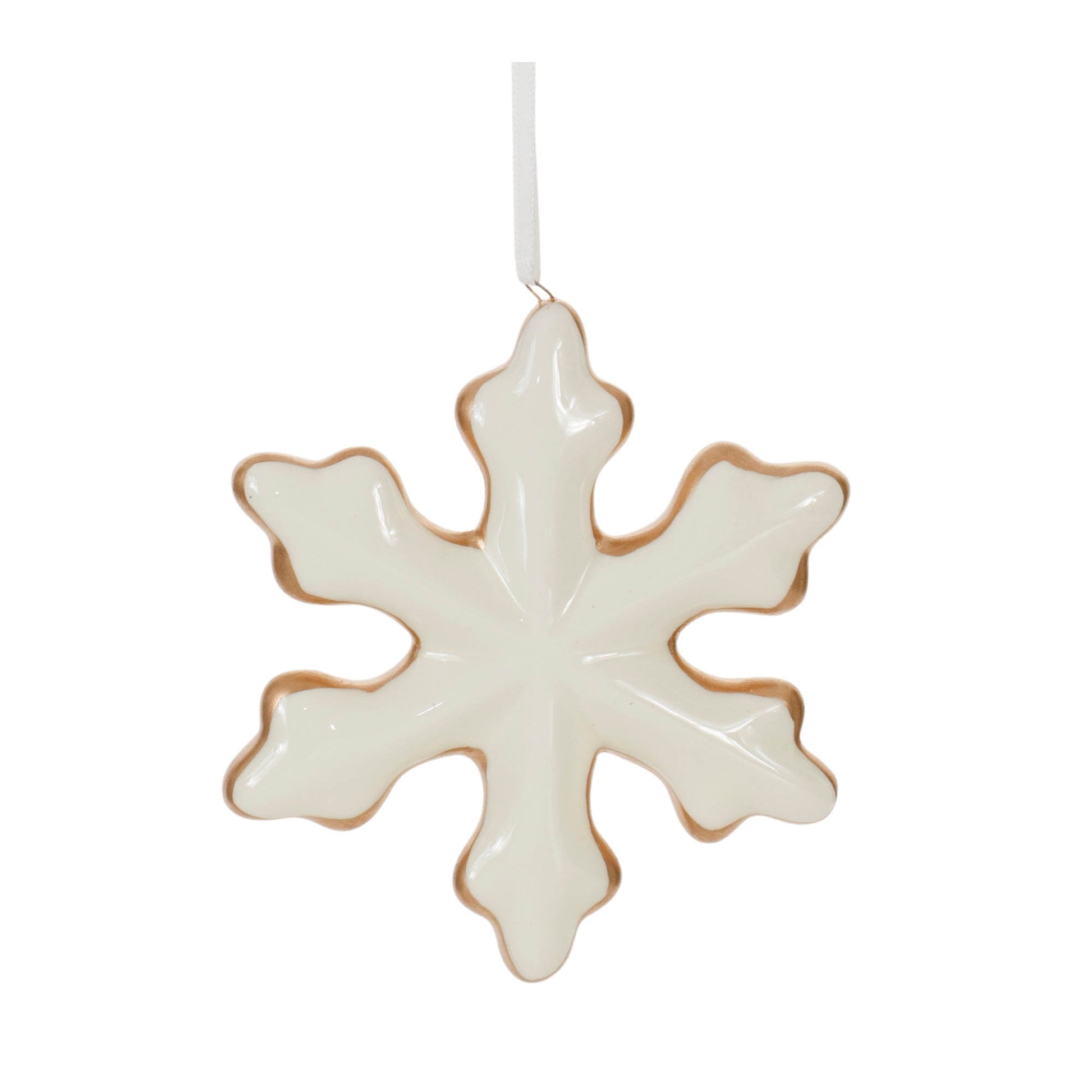 Ceramic Star and Snowflake Ornament (Set of 6)