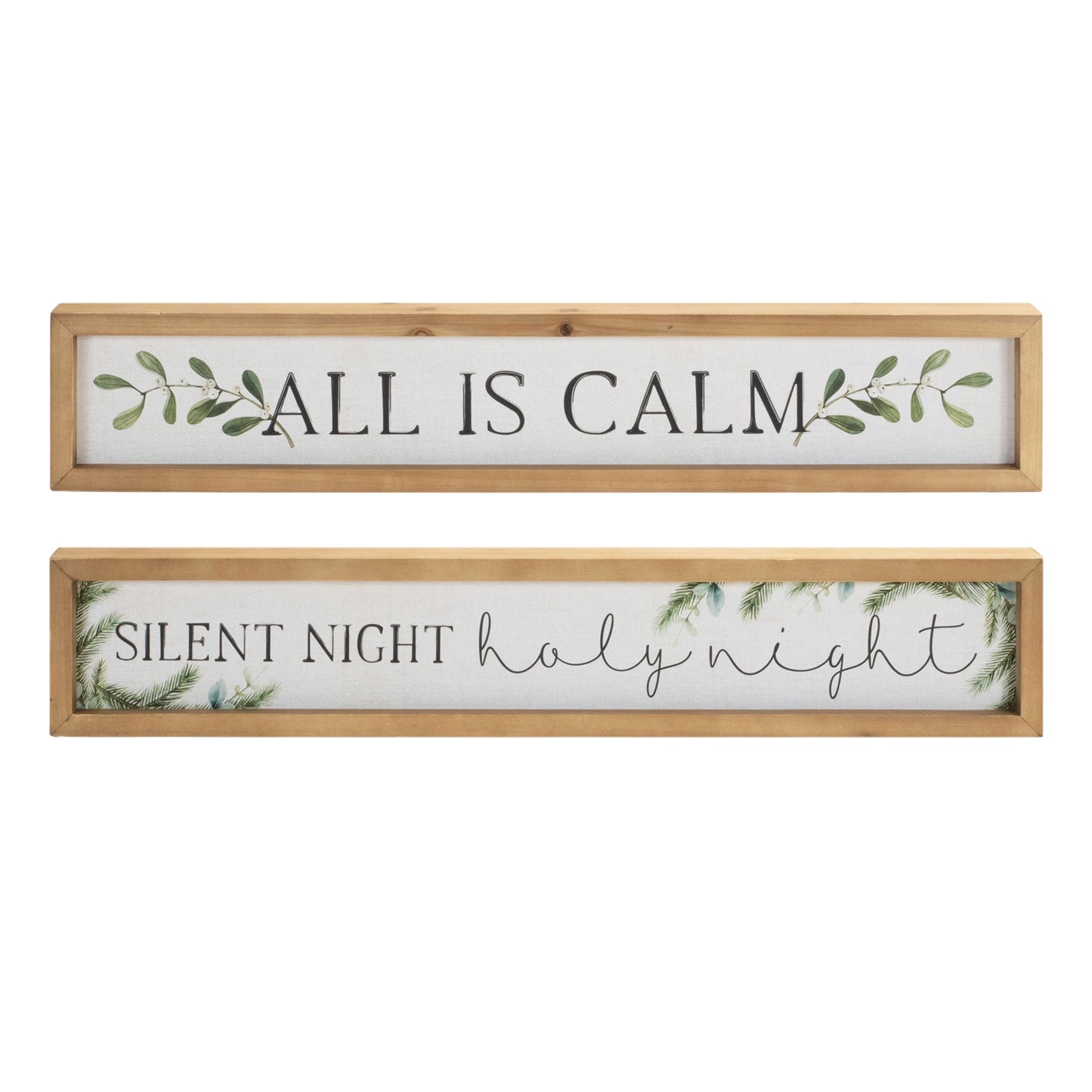 Christmas Sign (Set of 2) 23.5"L x 4"H MDF/Wood