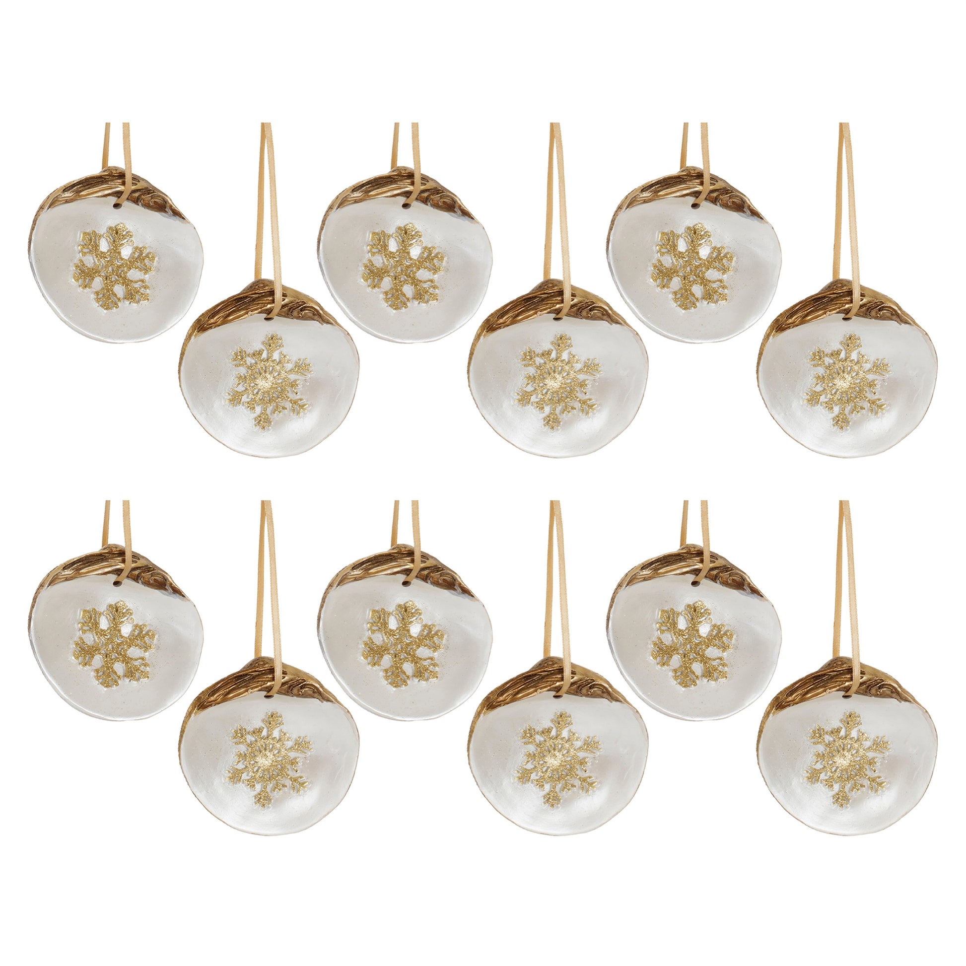 Clam Shell Snowflake Ornament (Set of 12)