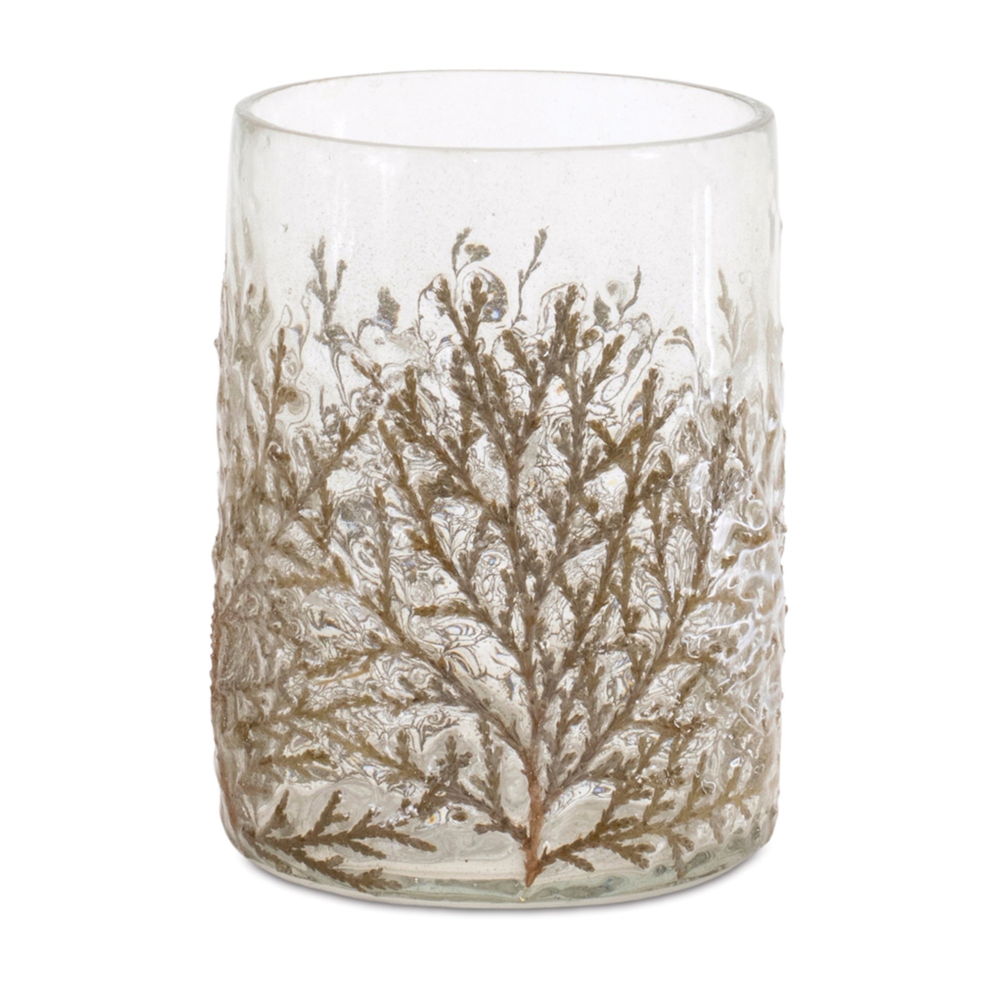 Dried Cedar Glass Candle Holder (Set of 3)