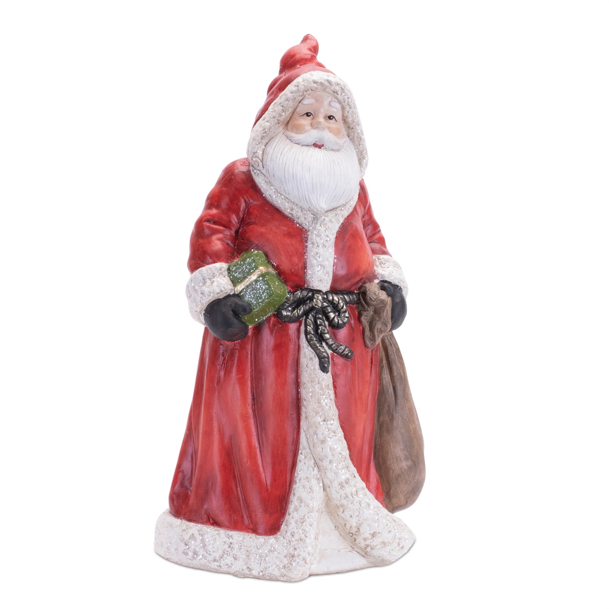 Hooded Terracotta Santa Figurine (Set of 2)