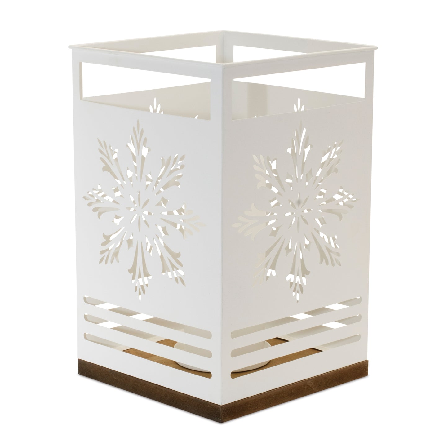 Snowflake Cut-Out Metal Candle Holder (Set of 2)