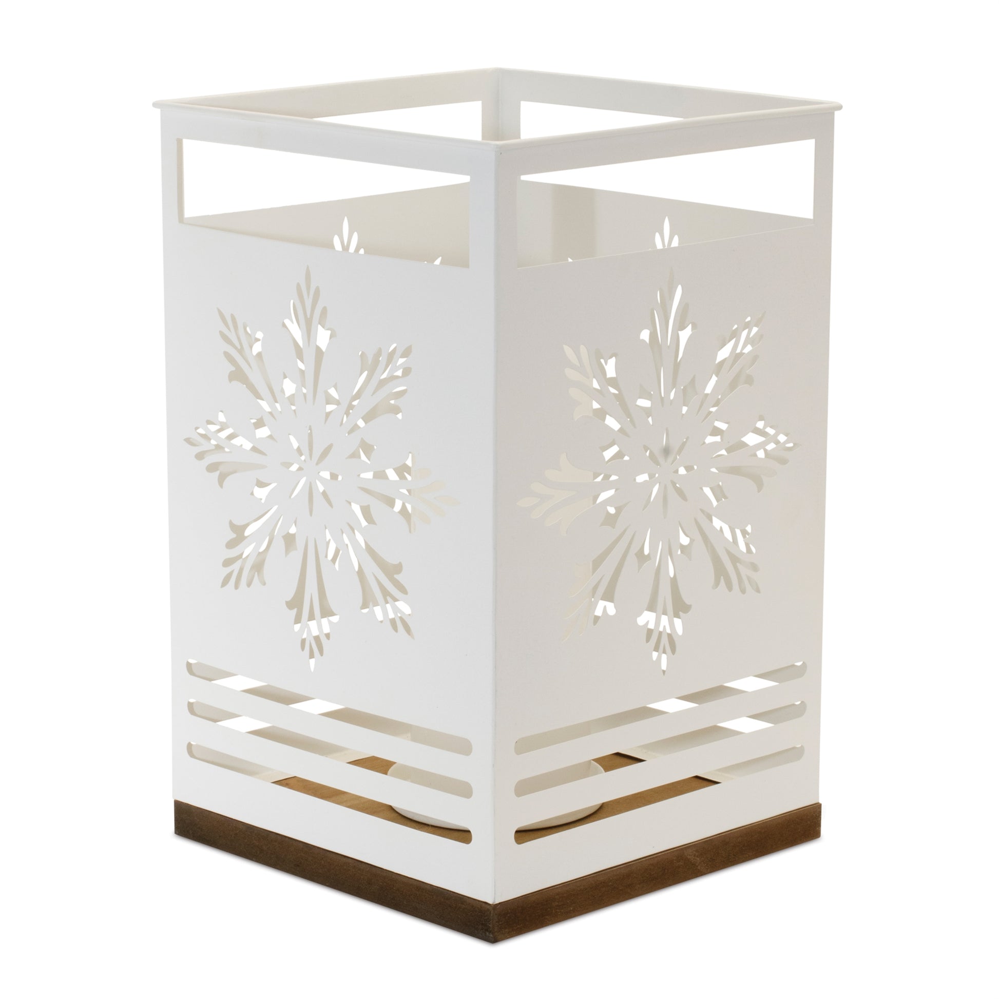 Snowflake Cut-Out Metal Candle Holder (Set of 2)