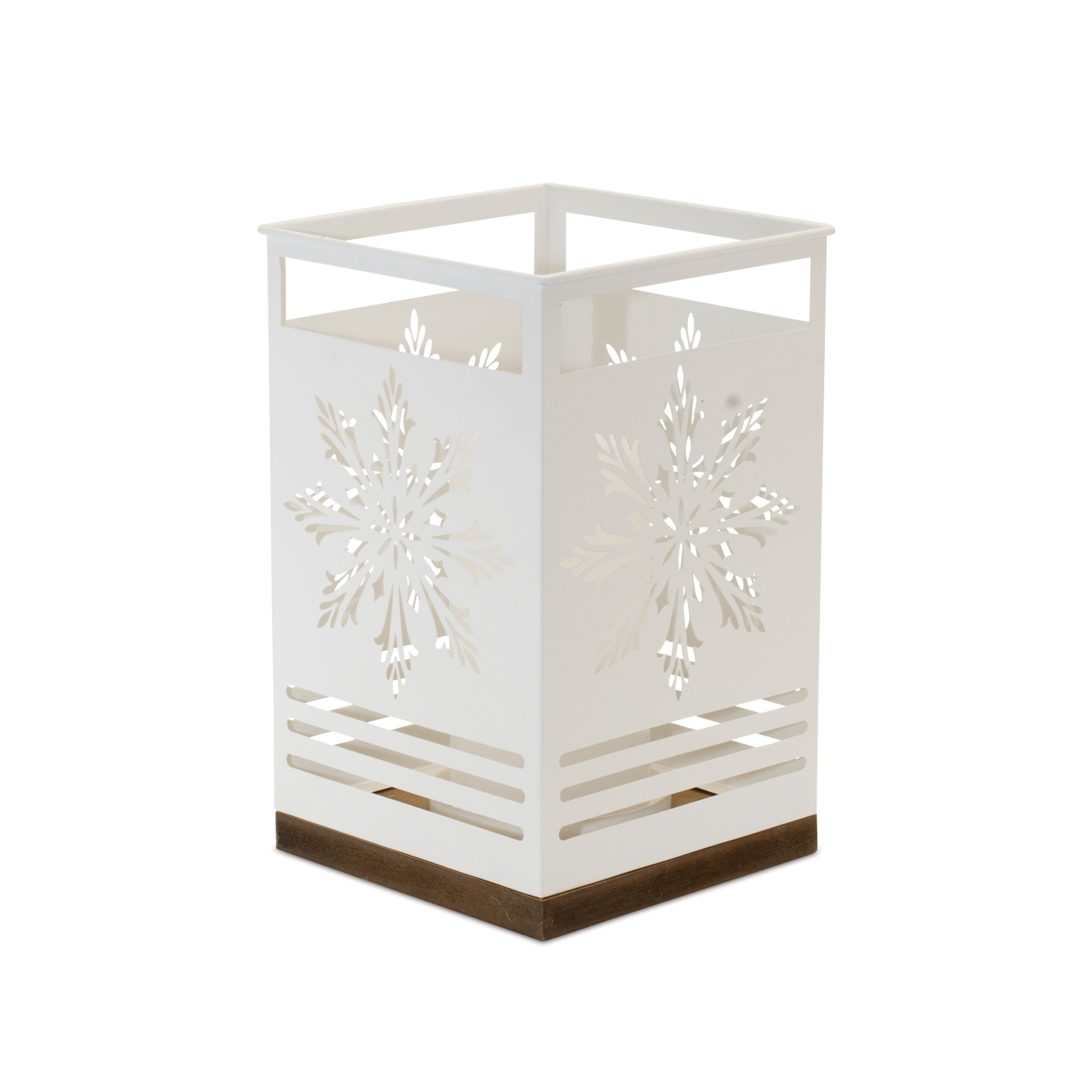 Snowflake Cut-Out Metal Candle Holder (Set of 2)