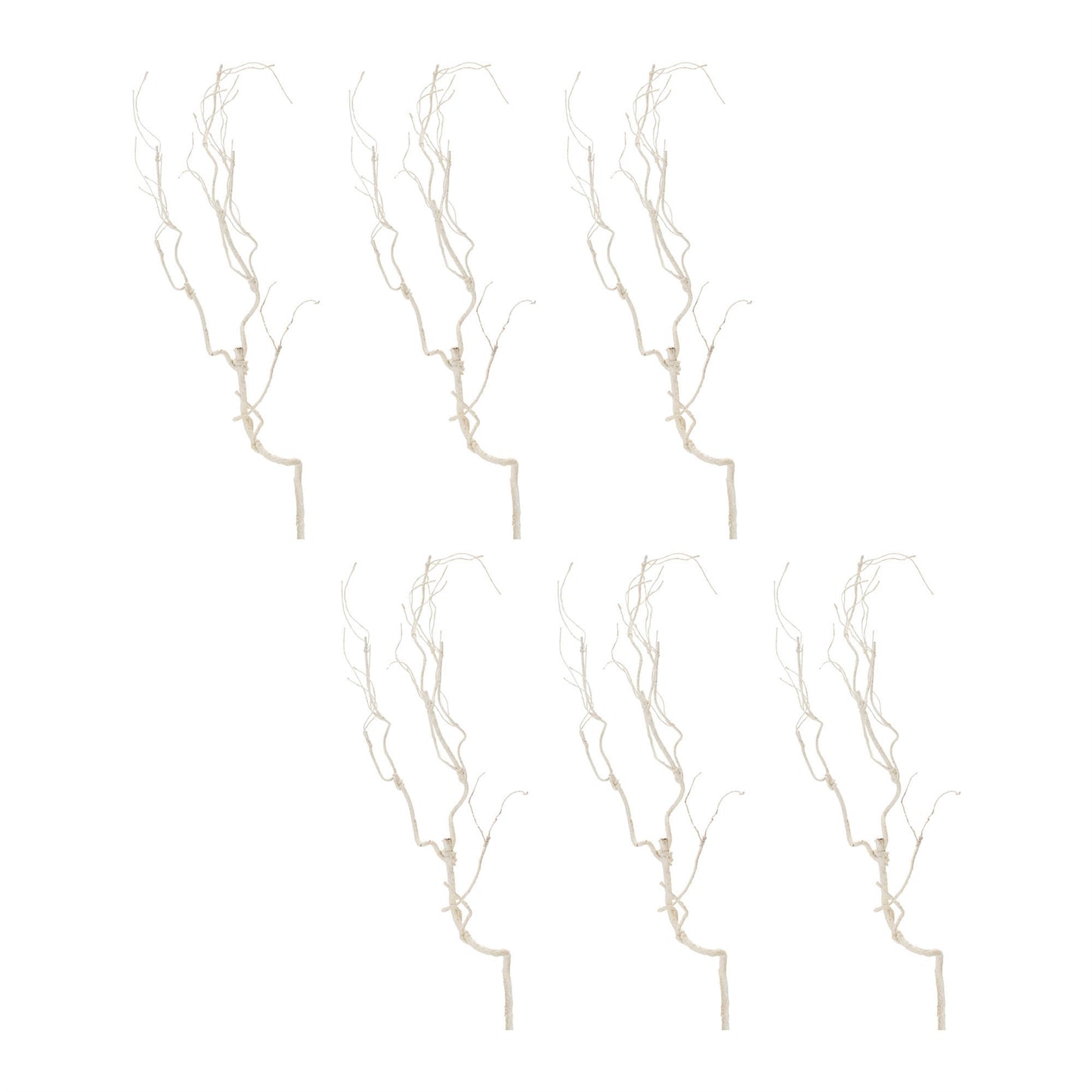 Glittered White Twig Branch (Set of 6)