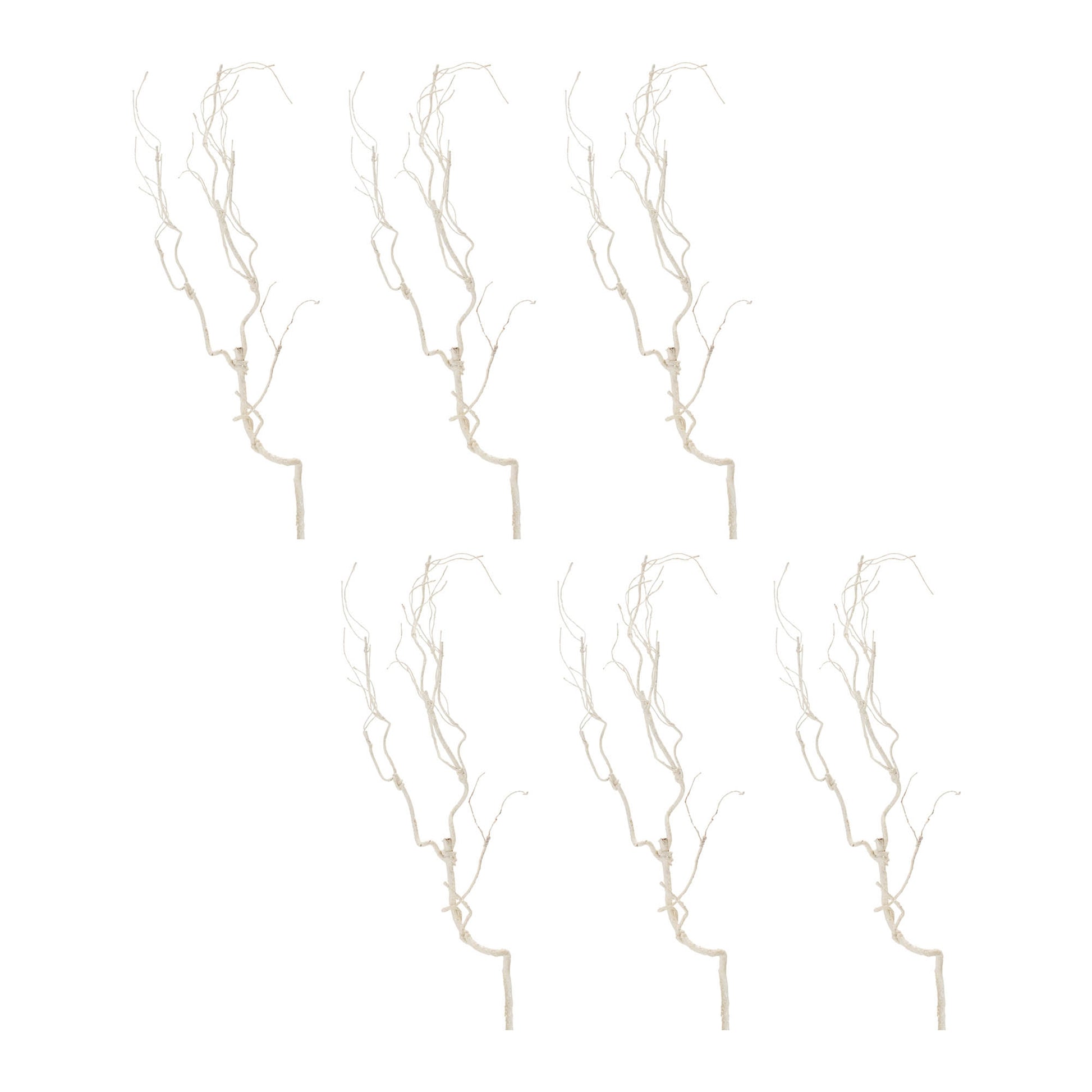 Glittered White Twig Branch (Set of 6)