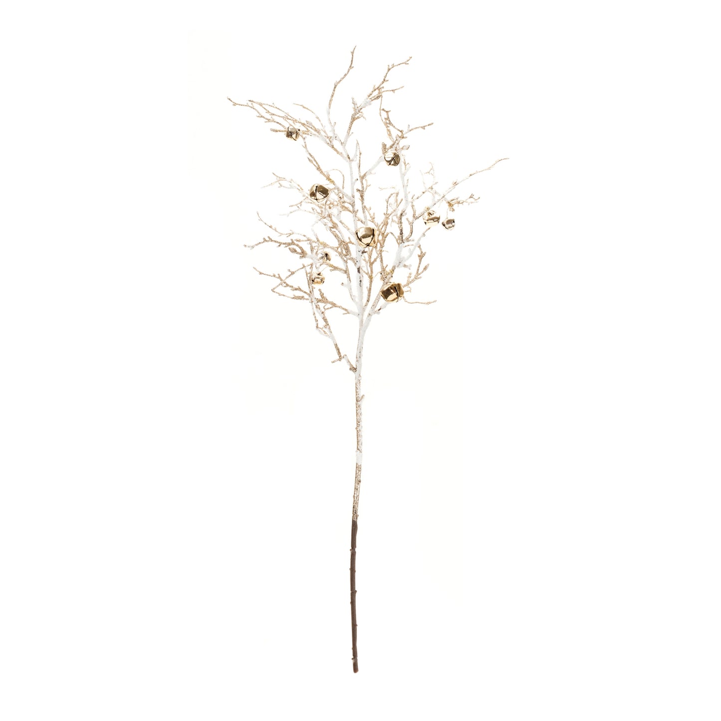 Flocked Sleigh Bell Twig Branch (Set of 2)