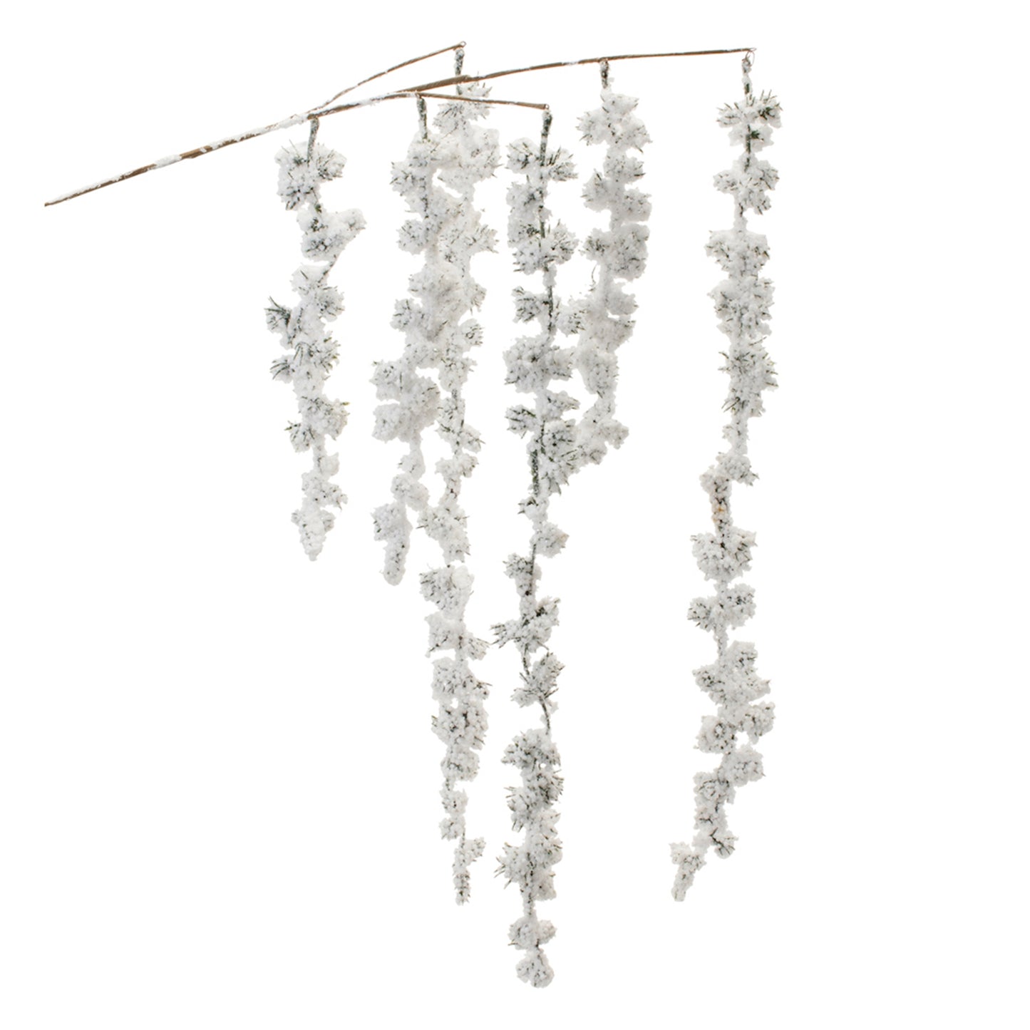 Snowy Hanging Berry Branch (Set of 2) 25"H Plastic