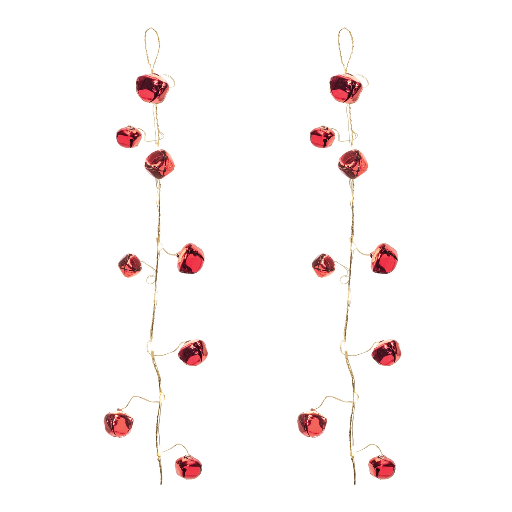 LED Sleigh Bell Garland (Set of 2)