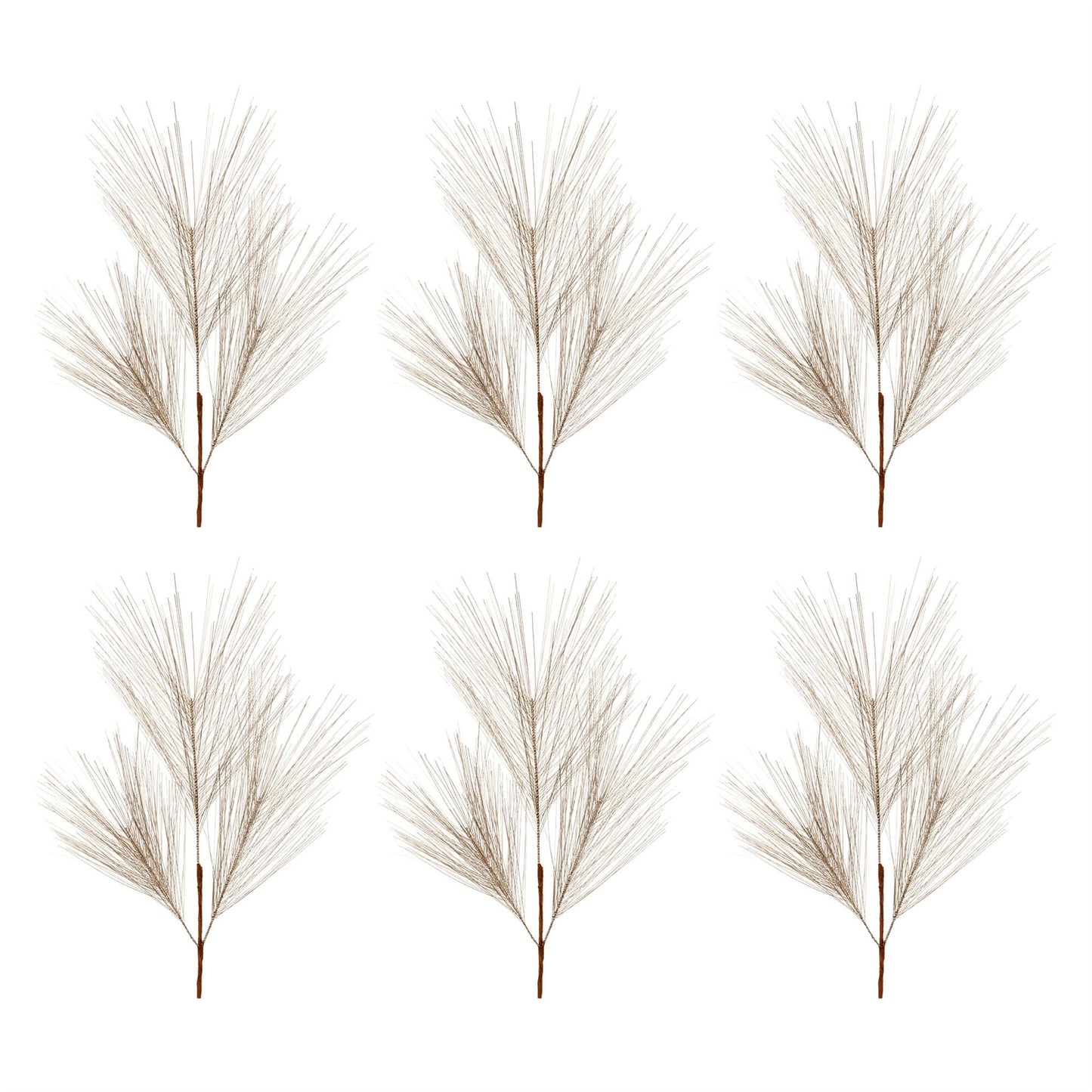 Silver Long Needle Pine Spray (Set of 6)