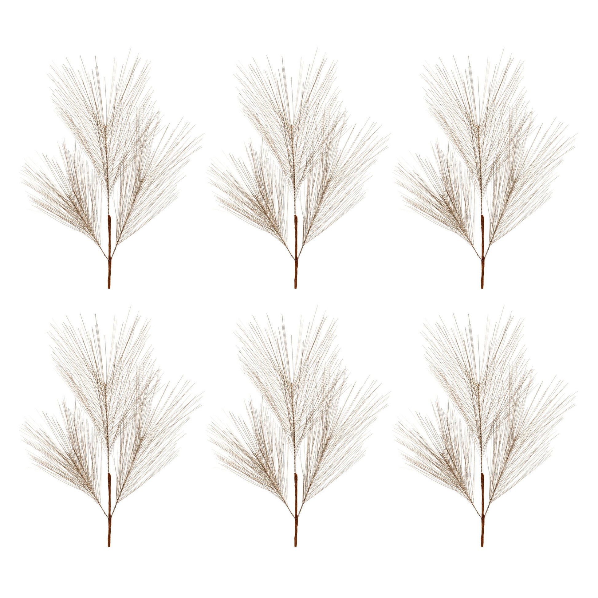Silver Long Needle Pine Spray (Set of 6)