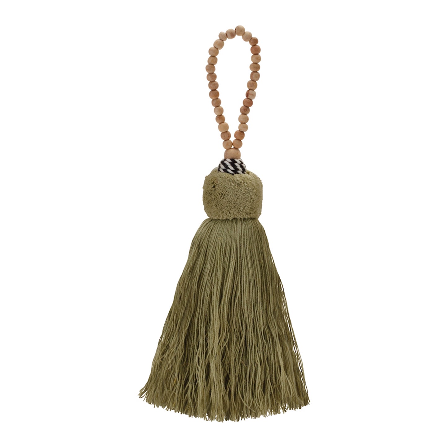 Tassel Ornament (Set of 4) 12"H Cotton/Wood