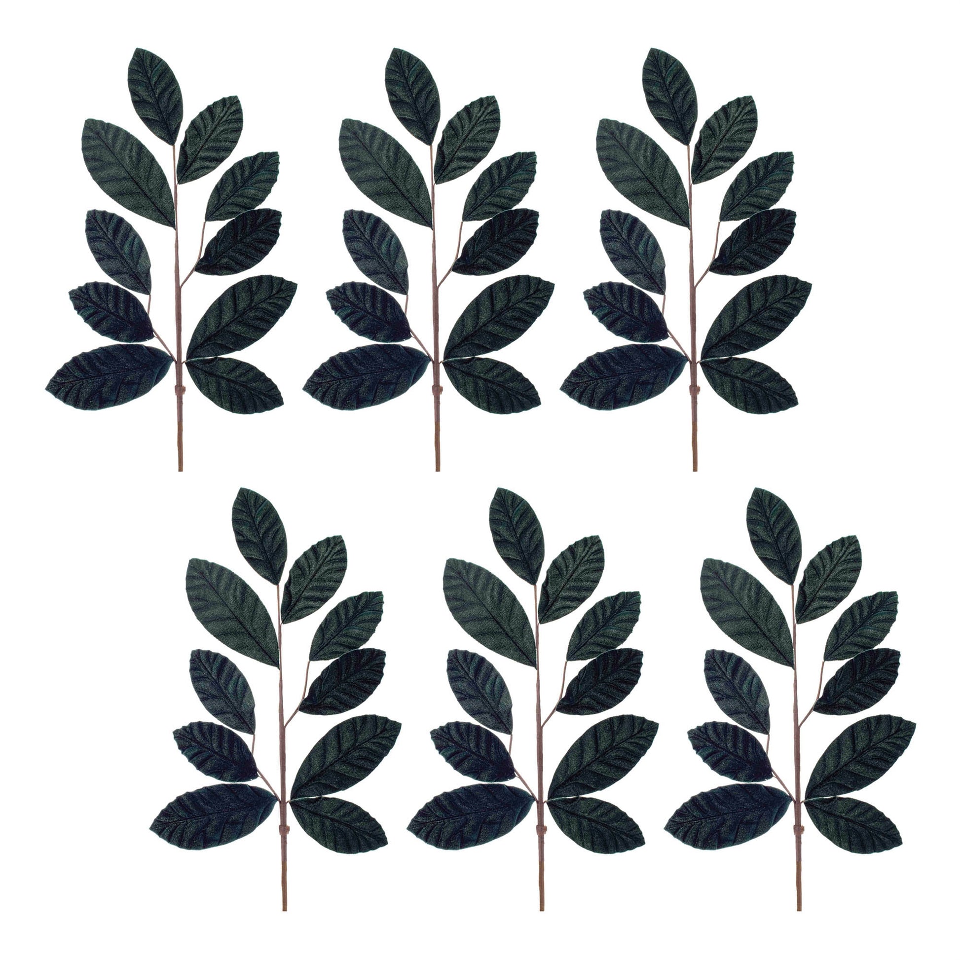 Forest Green Leaf Spray (Set of 6)