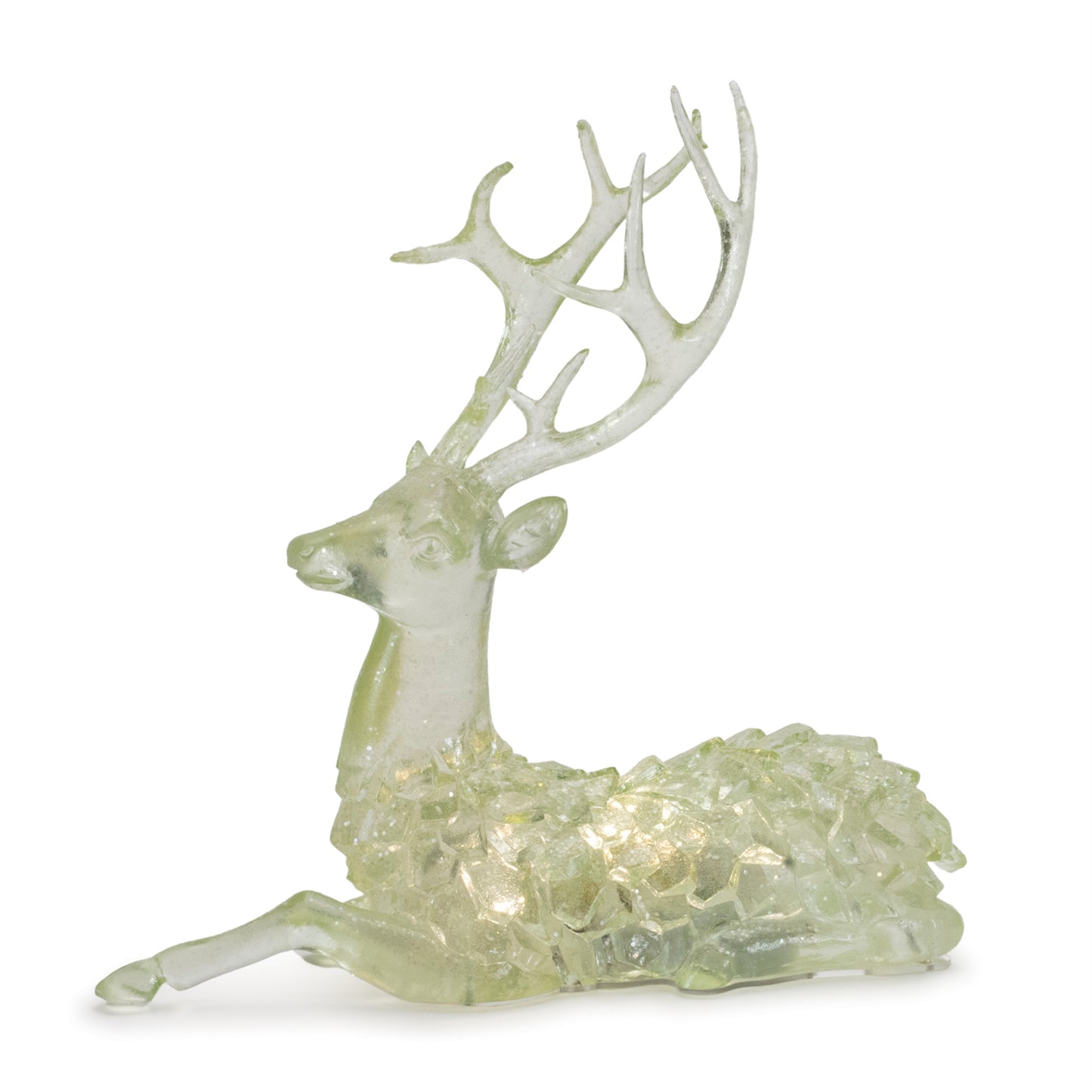 LED Lighted Sage Green Deer (Set of 2)