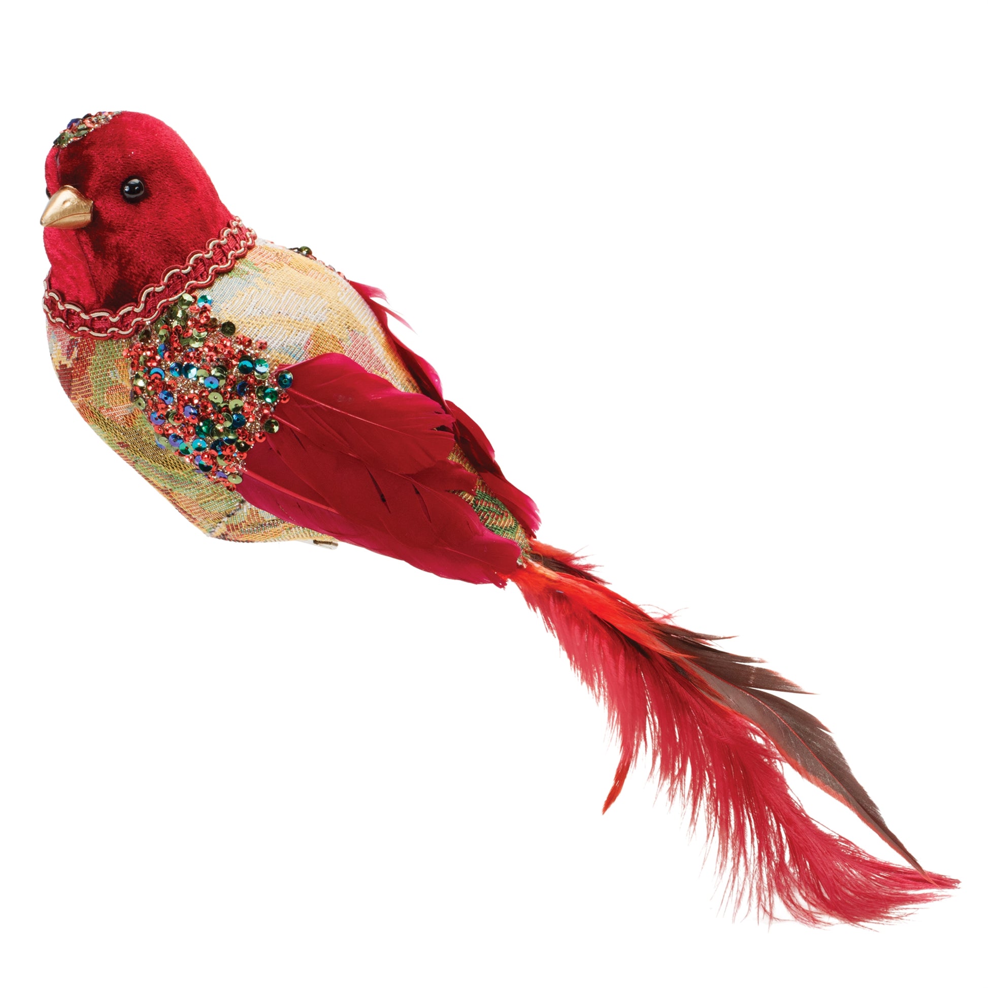 Jeweled Tapestry Bird Clip (Set of 4)