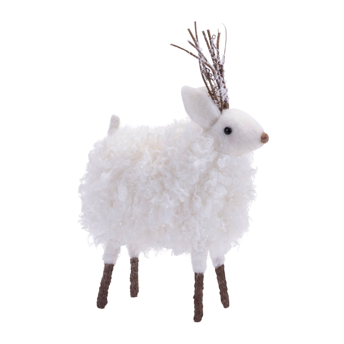 Fluffy Winter Deer Shelf Sitter (Set of 6)