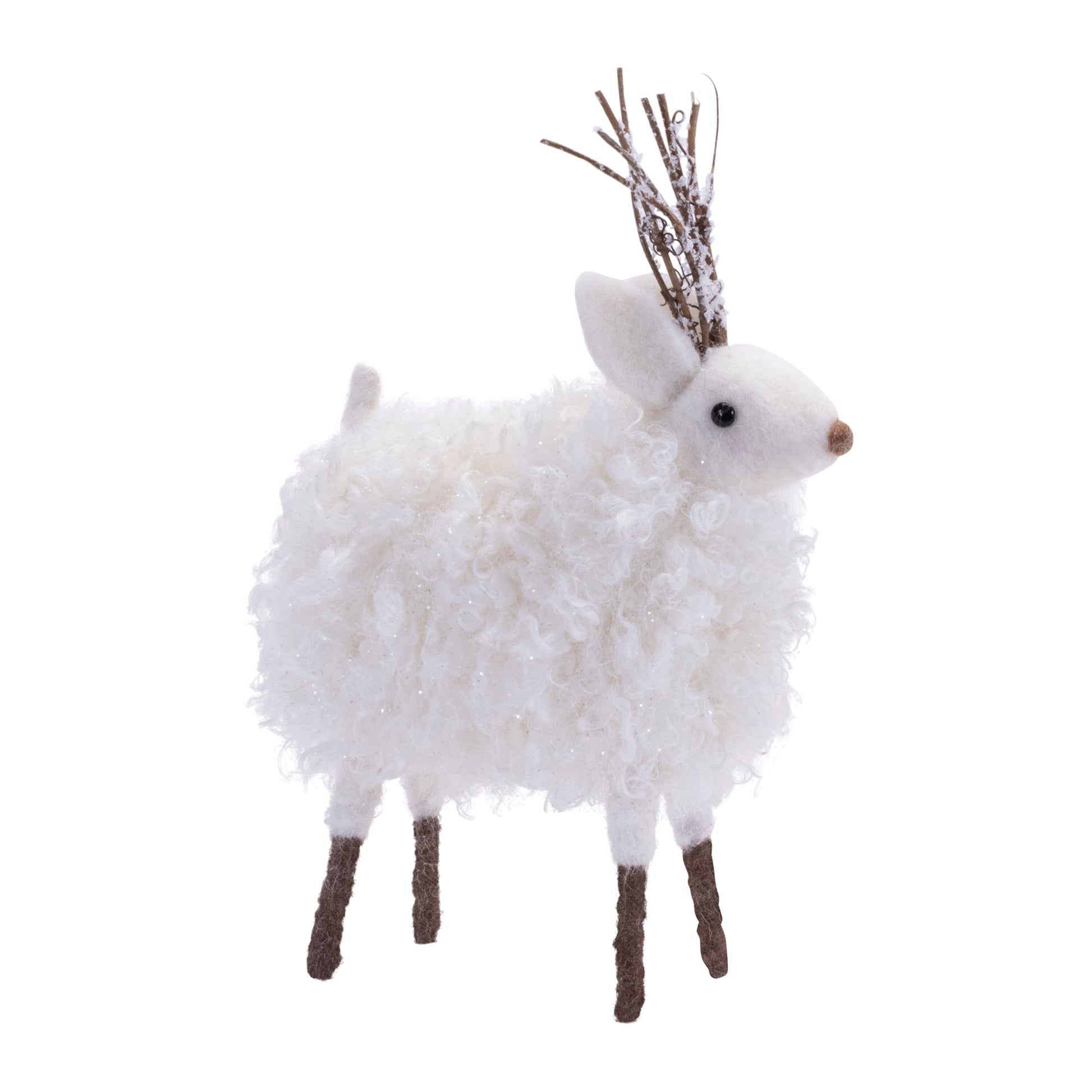 Fluffy Winter Deer Shelf Sitter (Set of 6)
