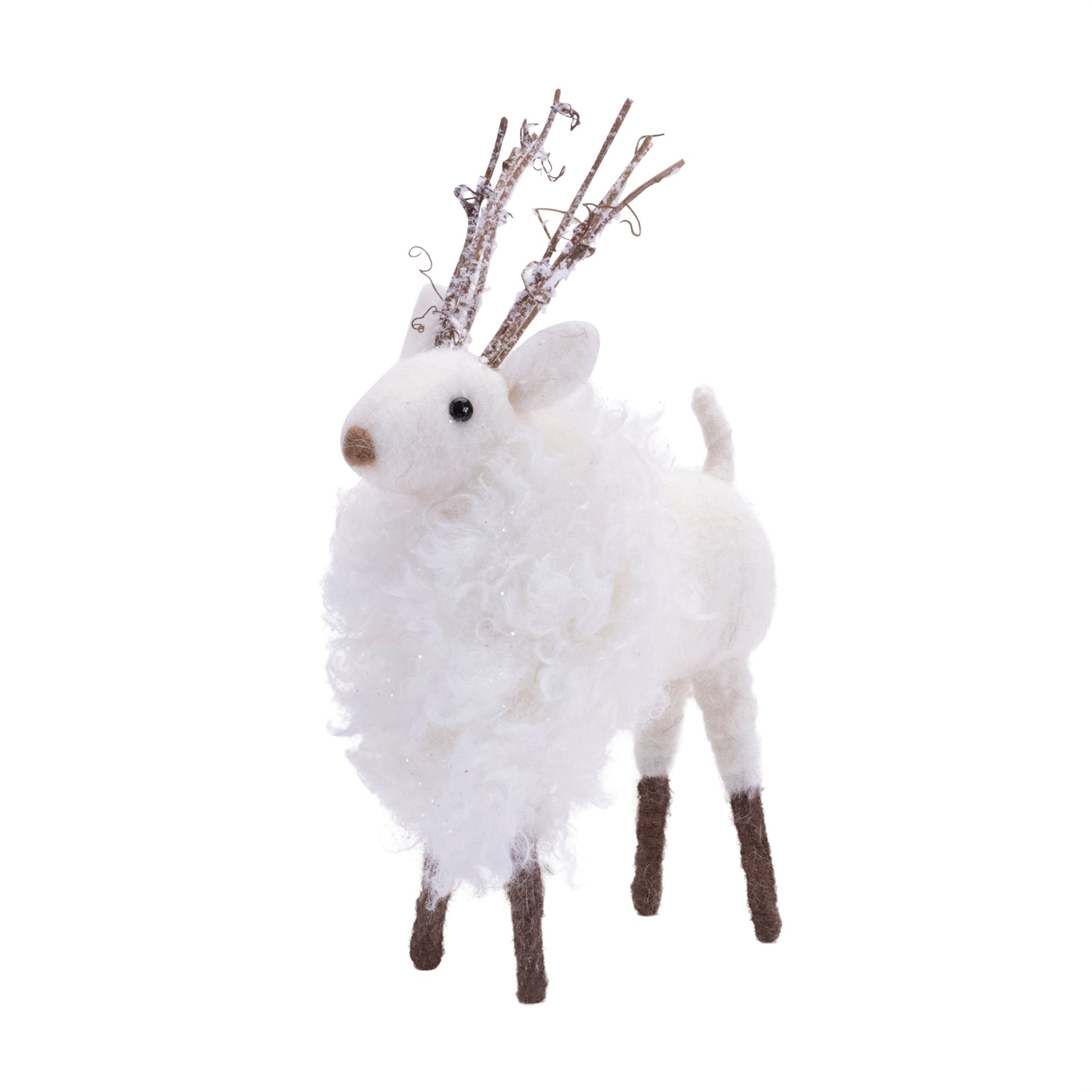 Fluffy Winter Deer Shelf Sitter (Set of 6)