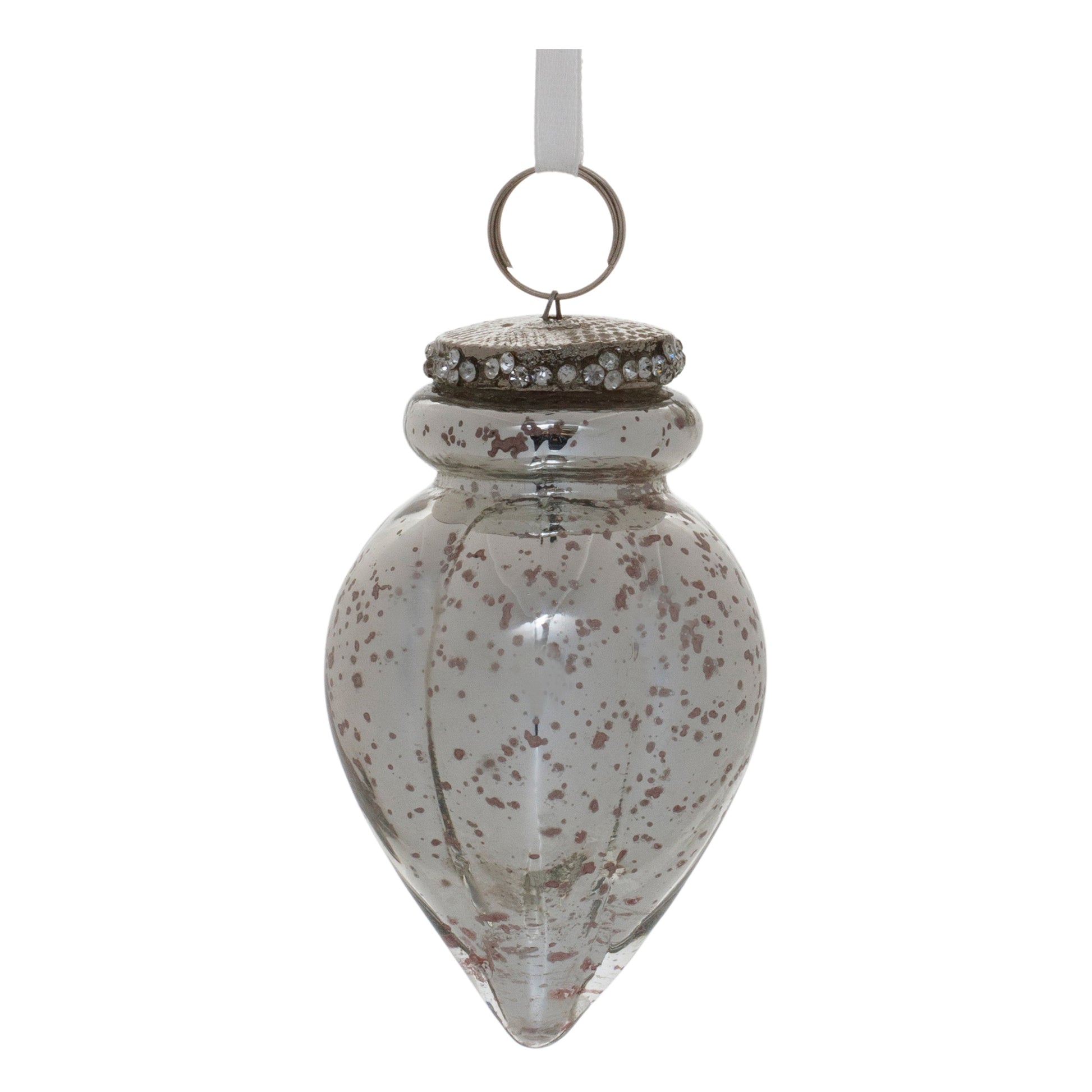 Grey Mercury Glass Ornament (Set of 6)