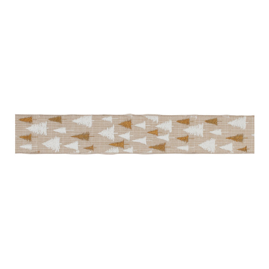 Red and White Pine treet Wired Ribbon (Set of 2)