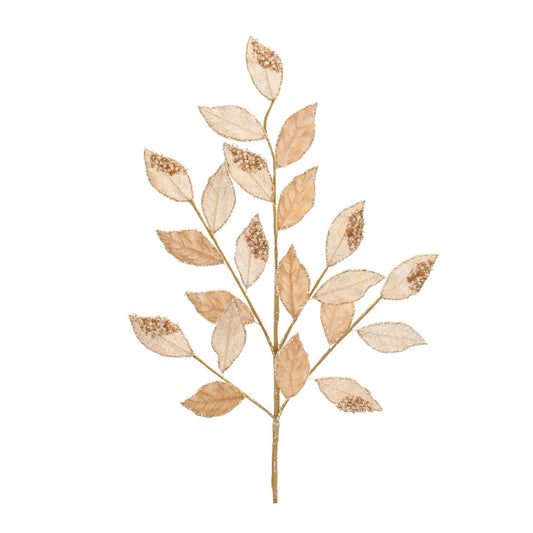 Beaded Peach Leaf Spray (Set of 6)
