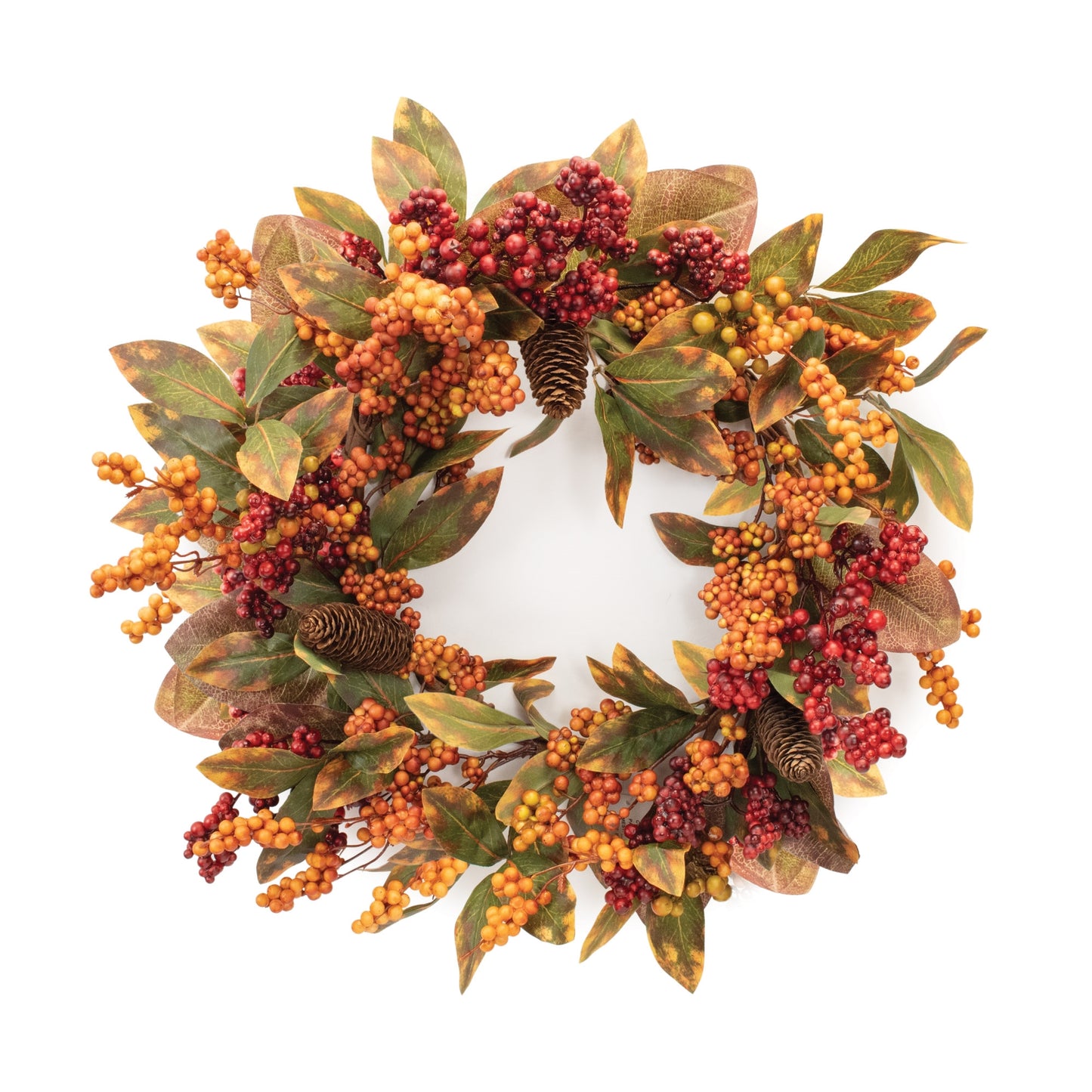 Fall Berry Wreath 24"D Foam/Polyester