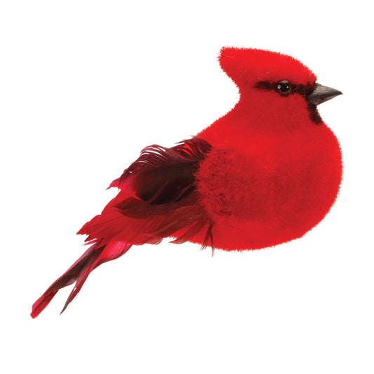 Cardinal (Set of 6) 8"L x 4.25"H Foam/Feather