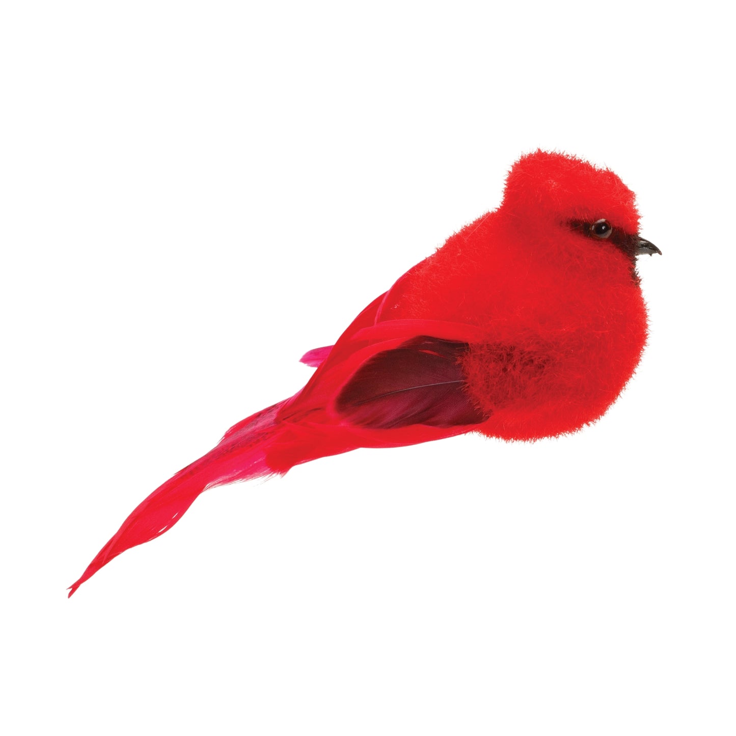 Cardinal (Set of 12) 7"L x 3"H Foam/Feather