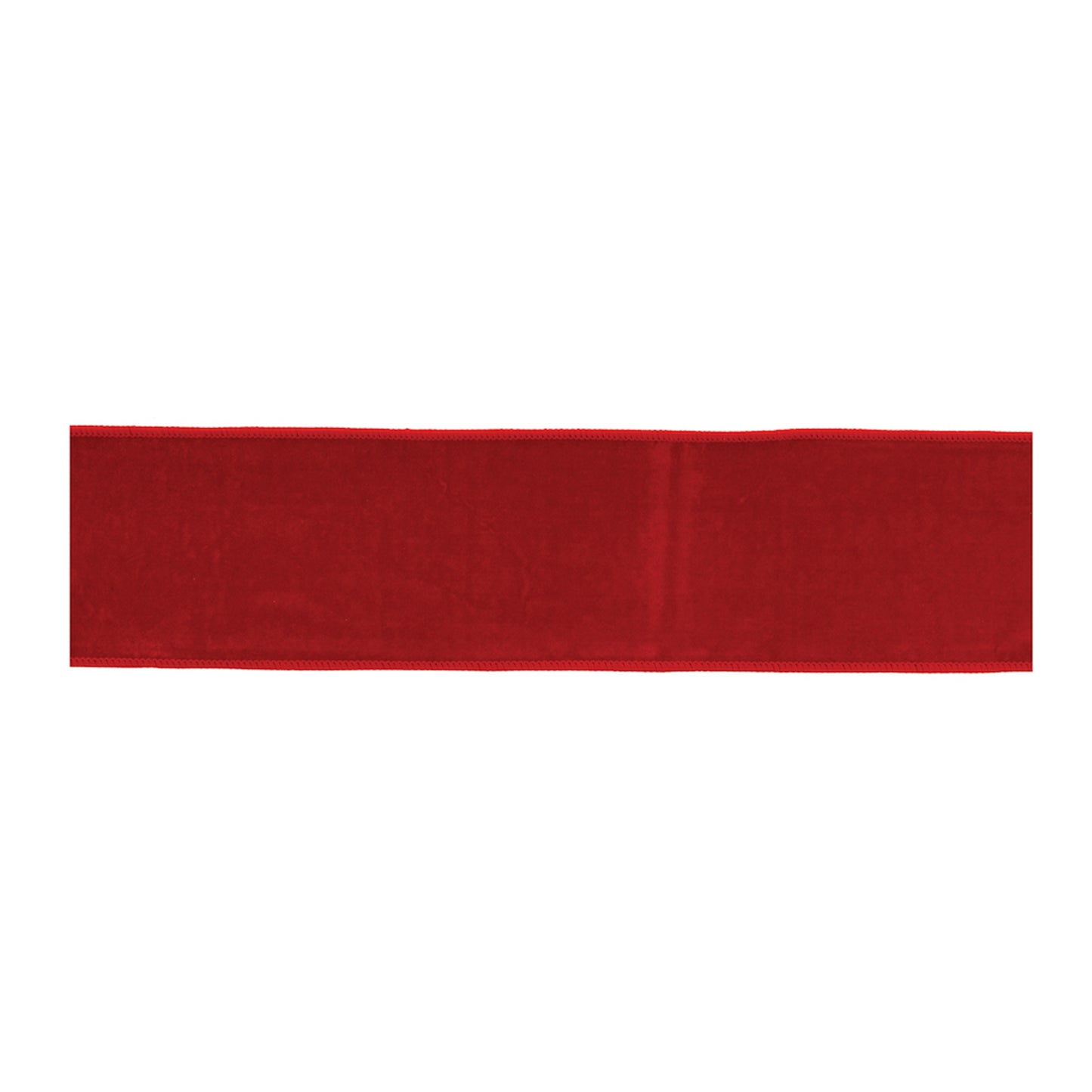 Red Nylon and Wool Wired Ribbon