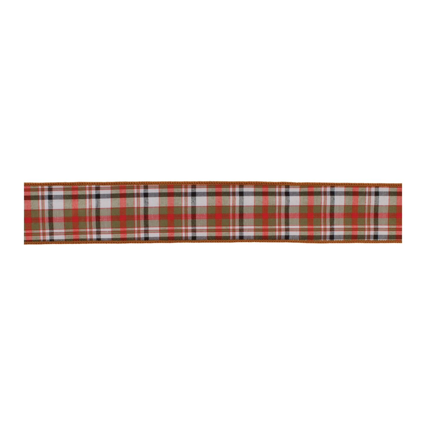 Burnt Orange Polyester Wired Ribbon (Set of 2)