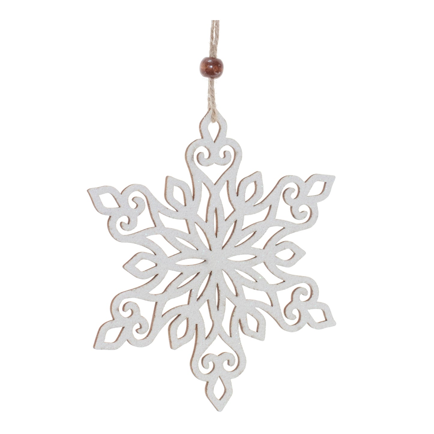Wood Cut-Out Snowflake Ornament (Set of 24)