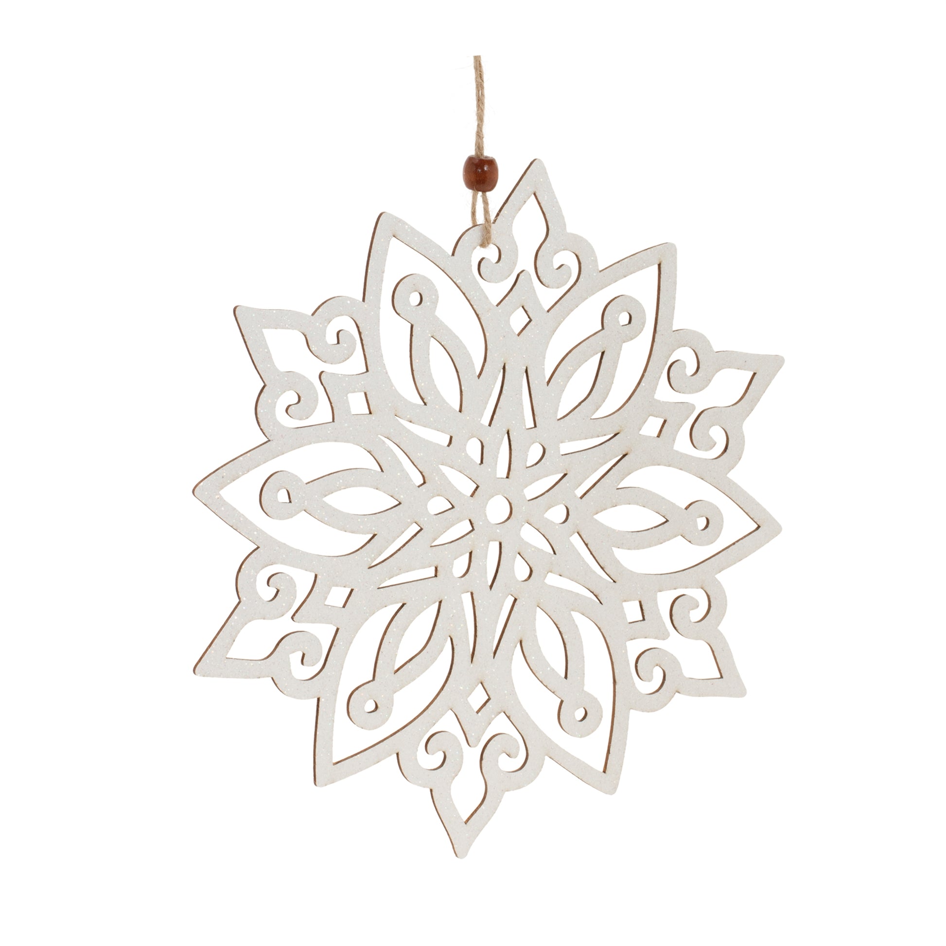 Wood Cut-Out Snowflake Ornament (Set of 24)