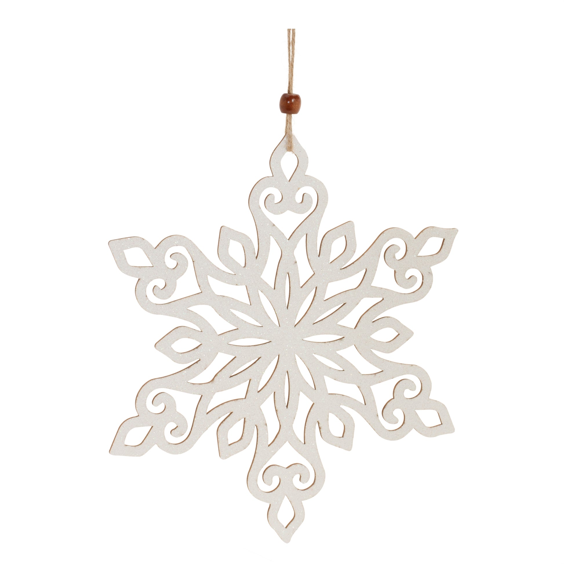 Wood Cut-Out Snowflake Ornament (Set of 24)