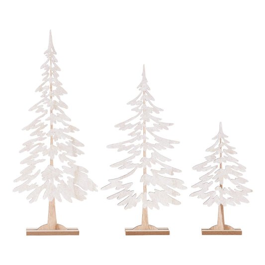 Tree (Set of 3) 10", 15", 18"H Wood