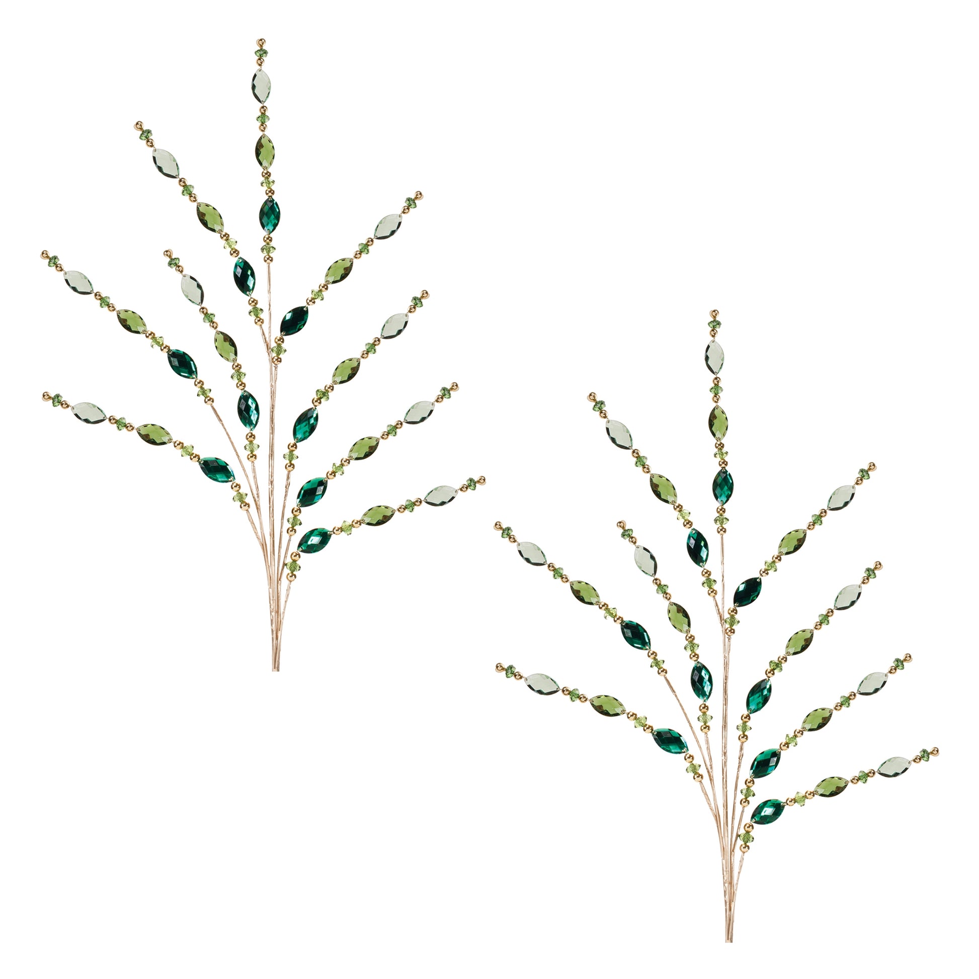 Green Jewel Bead Spray (Set of 2)
