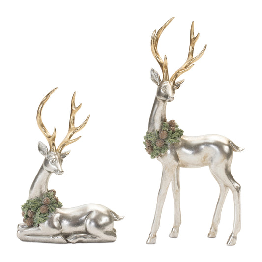 Deer (Set of 2) 8.75"H, 13"H Resin