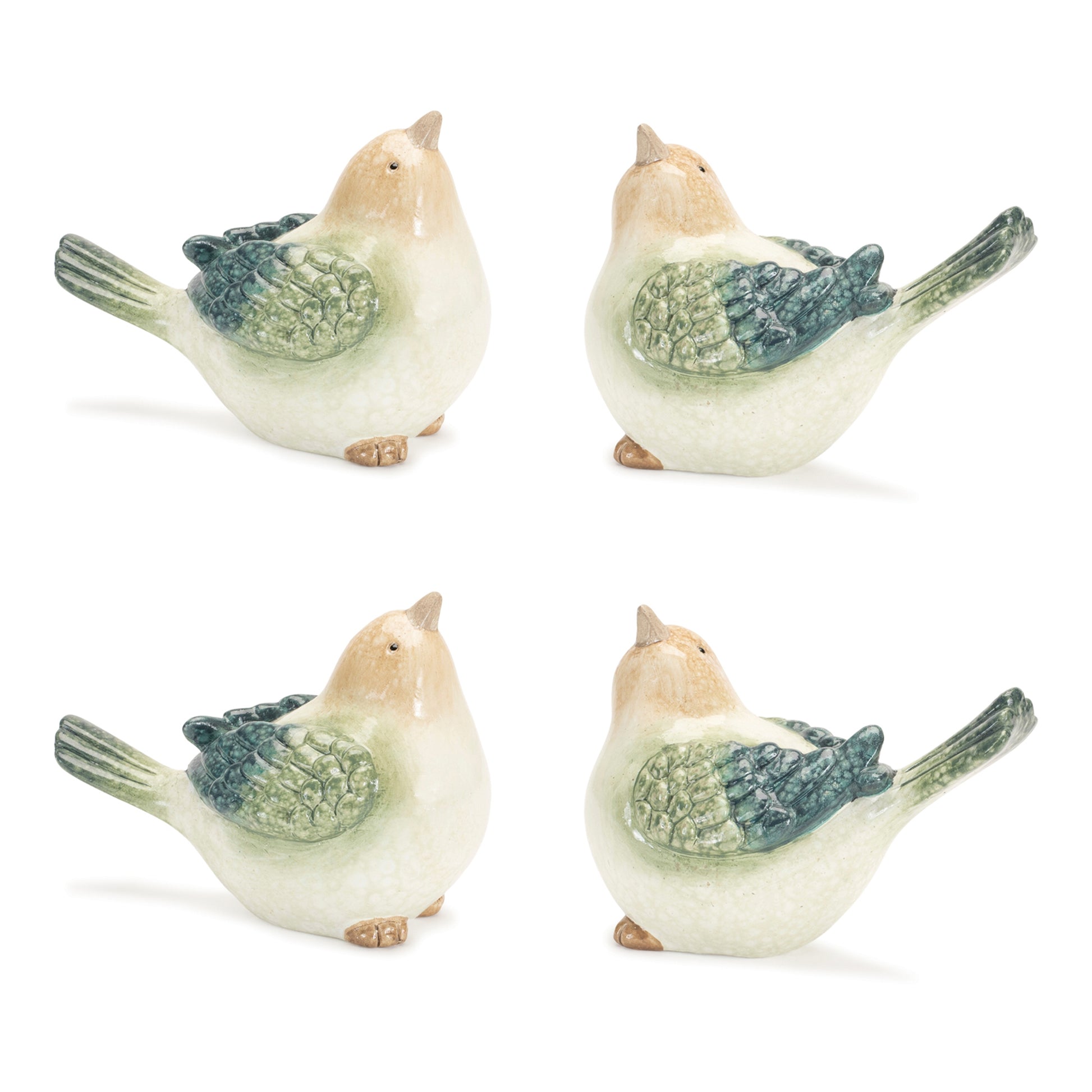 Terra Cotta Bird Figurine (Set of 4)
