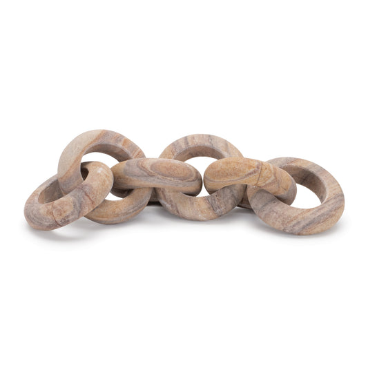 Sandstone Chain Link Decor 11"L