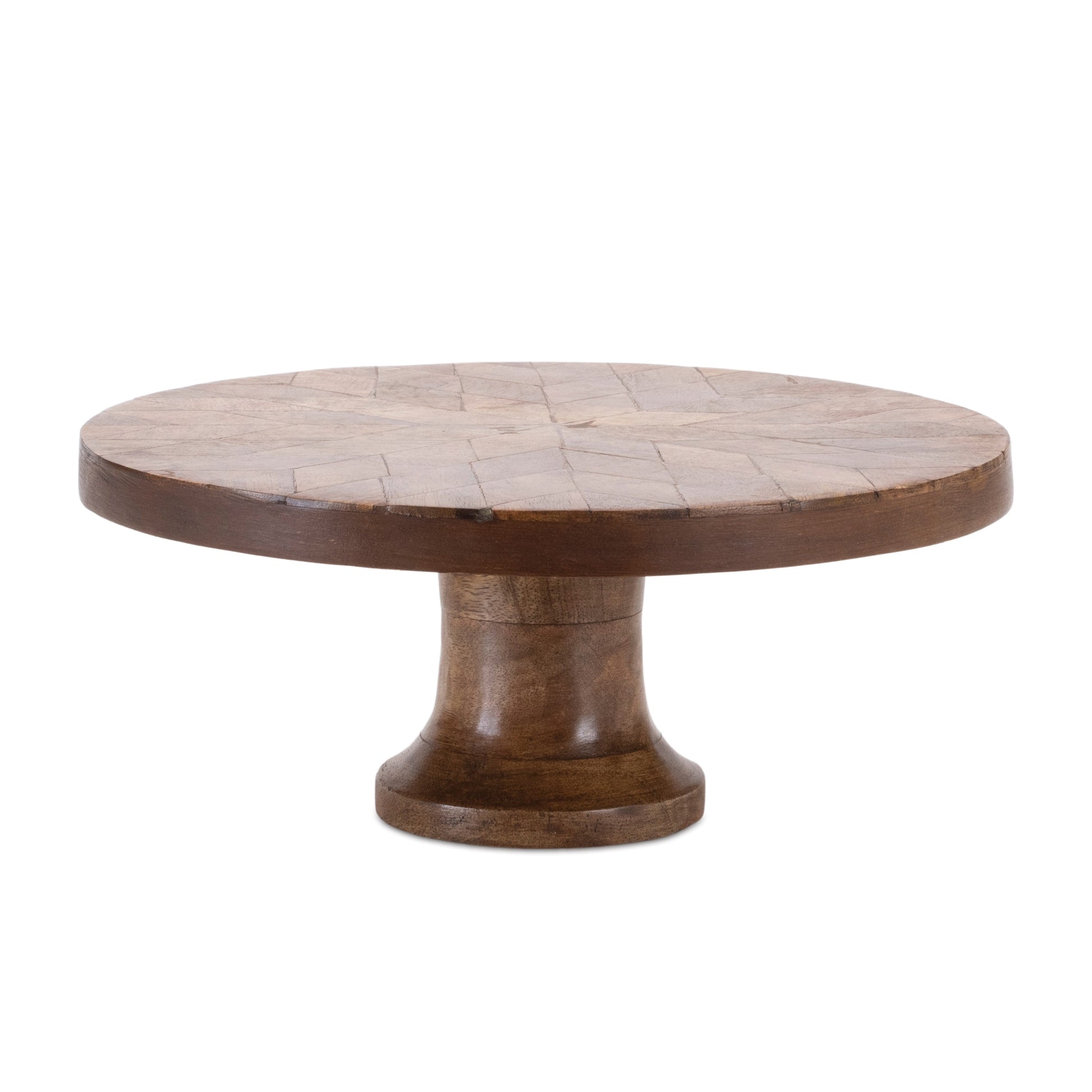 Mango Wood Pedestal Tray 10.5"D