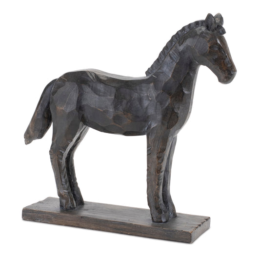 Horse on Stand (Set of 2) 8.5"L x 8"H Resin