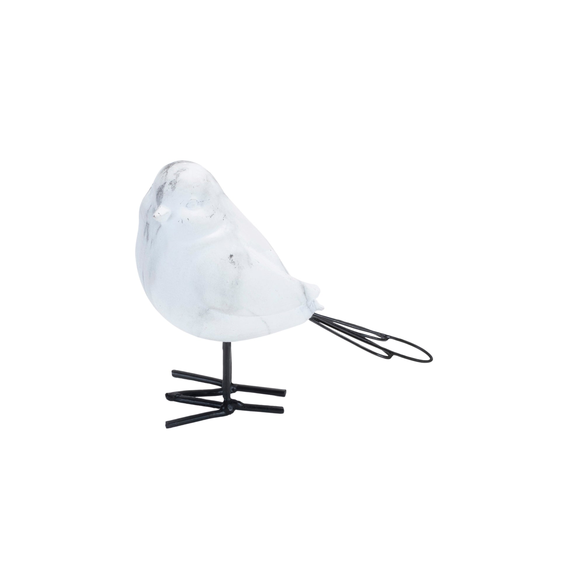 Marble Print Bird Figurine (Set of 4)