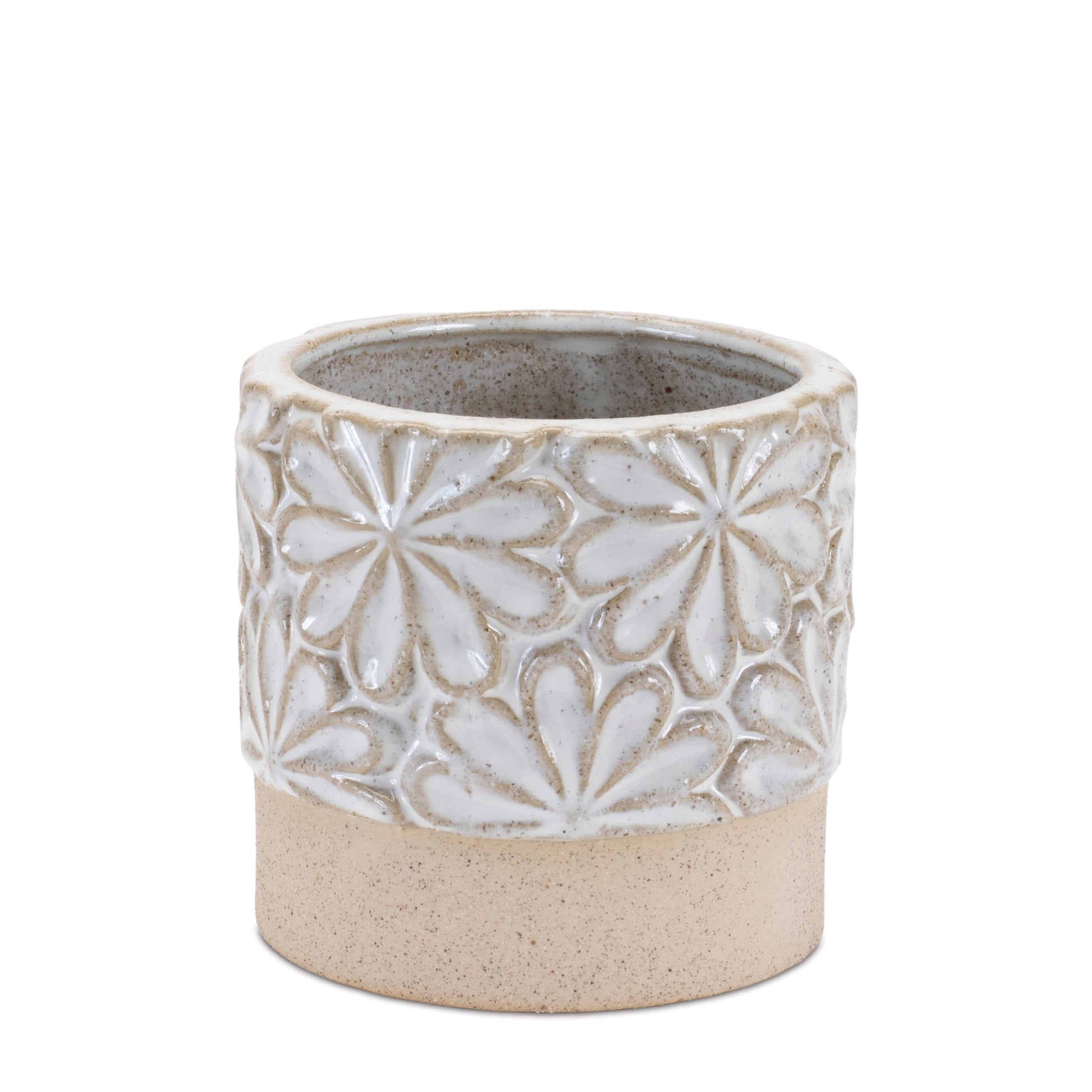 Ceramic Floral Planter (Set of 2)