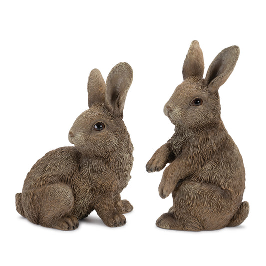 Bunny (Set of 2) 7.5"H, 8.5"H Resin