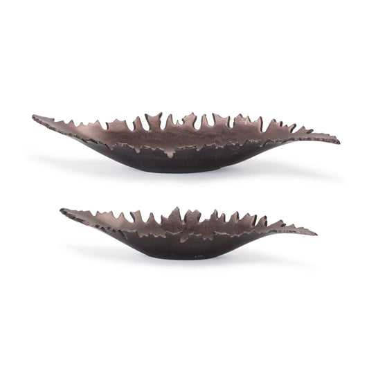 Aluminum Leaf Bowl (Set of 2)
