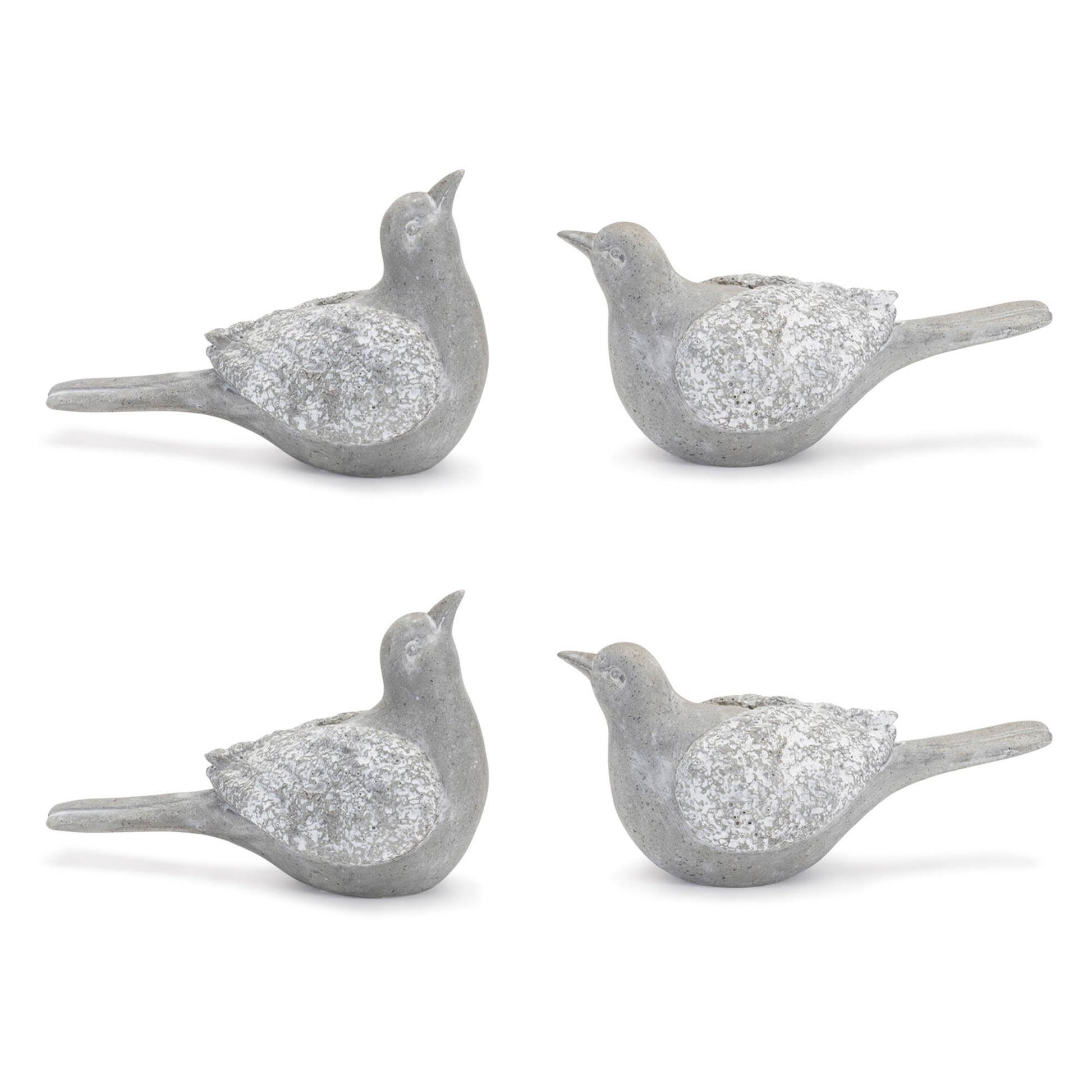 Stone Garden Bird Figurine (Set of 4)
