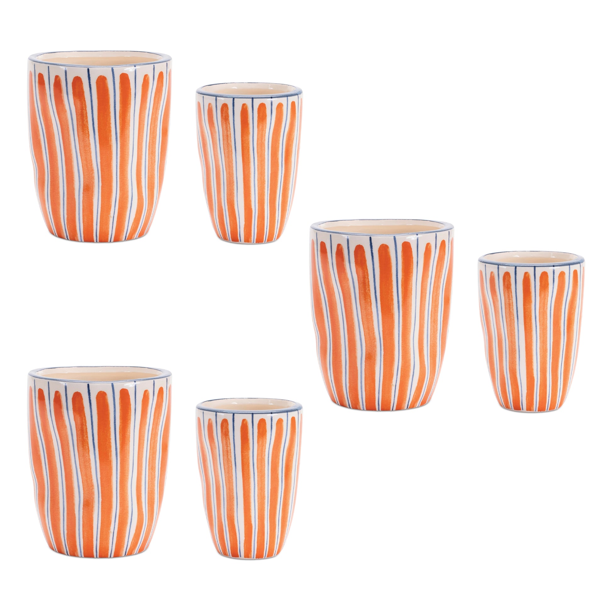 Wavy Stripe Planter (Set of 6)
