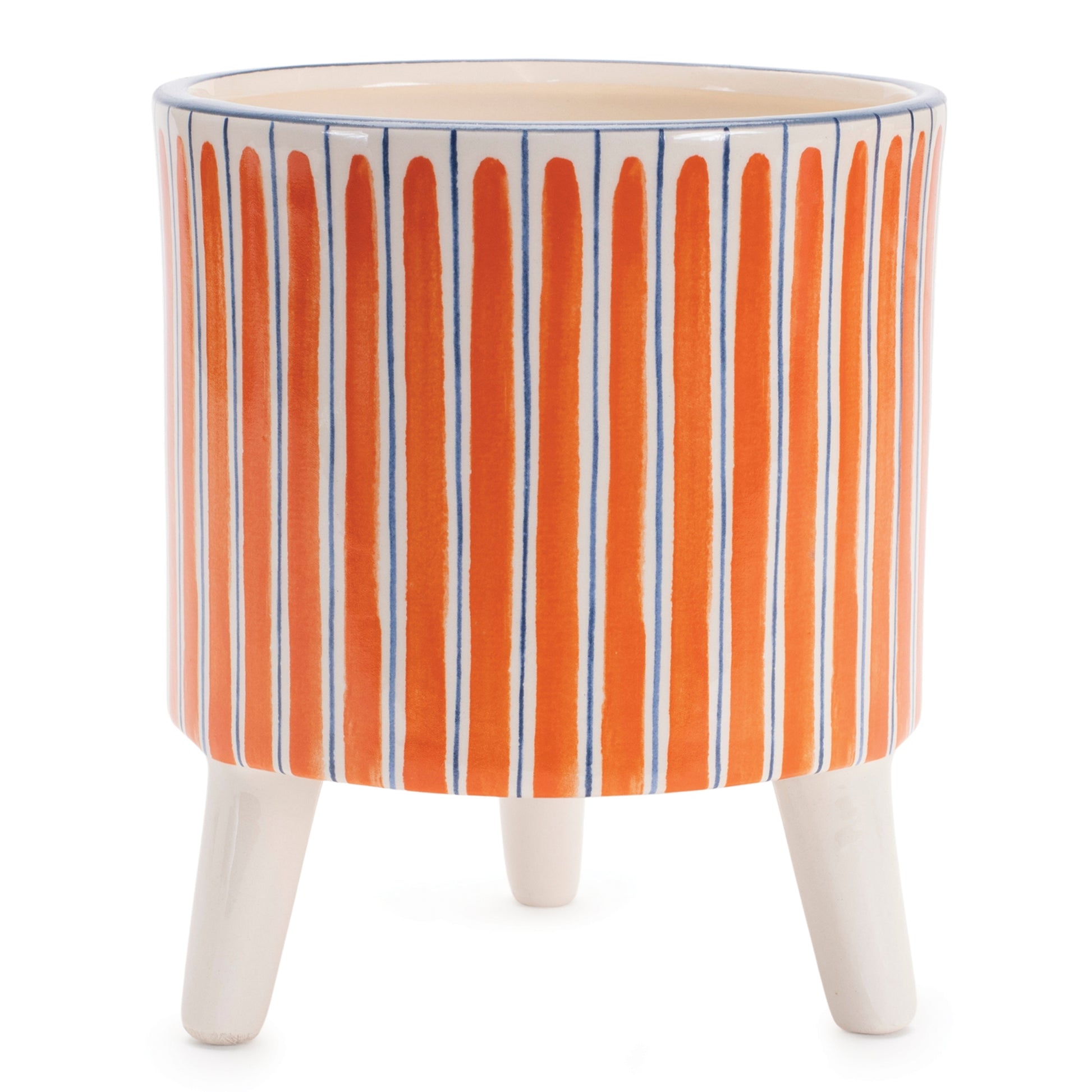 Footed Stripe Planter (Set of 2)
