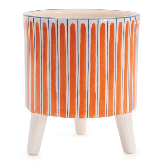 Footed Stripe Planter (Set of 2)